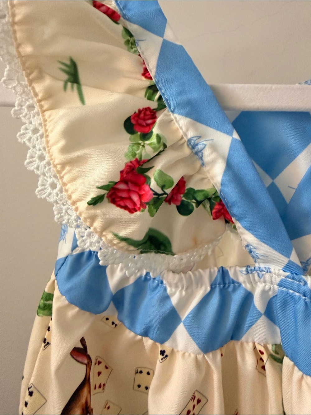 Girls Alice in Wonderland Storybook Dress Blue 3T Cottagecore - Picture 4 of 5